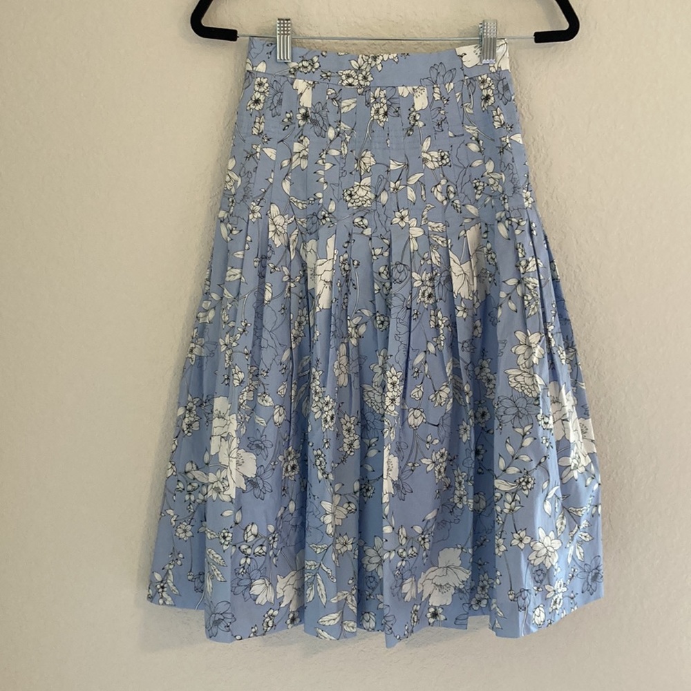 ANTONIO MELANI Floral Skirt in Blue